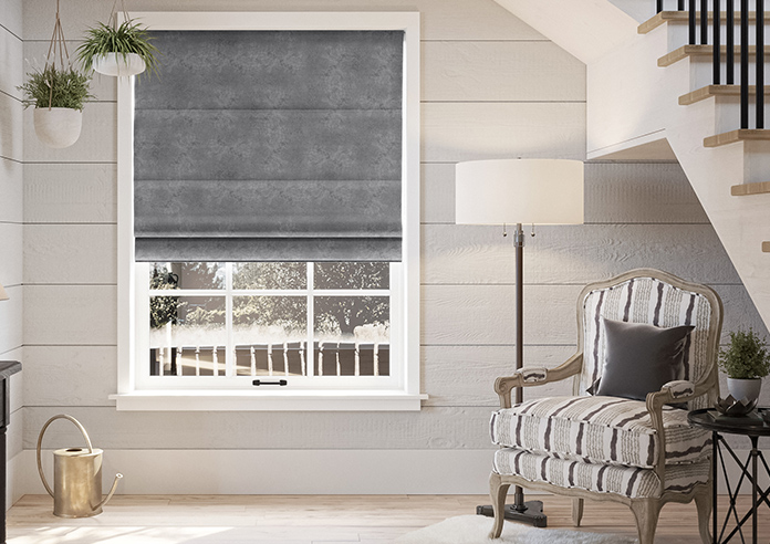 Florence Faux Suede, Dusky Purple - Twist&Fit Roman Blind - Image 3